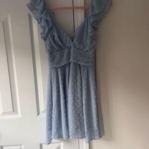 Altar'd State Sky Blue Textured Dress